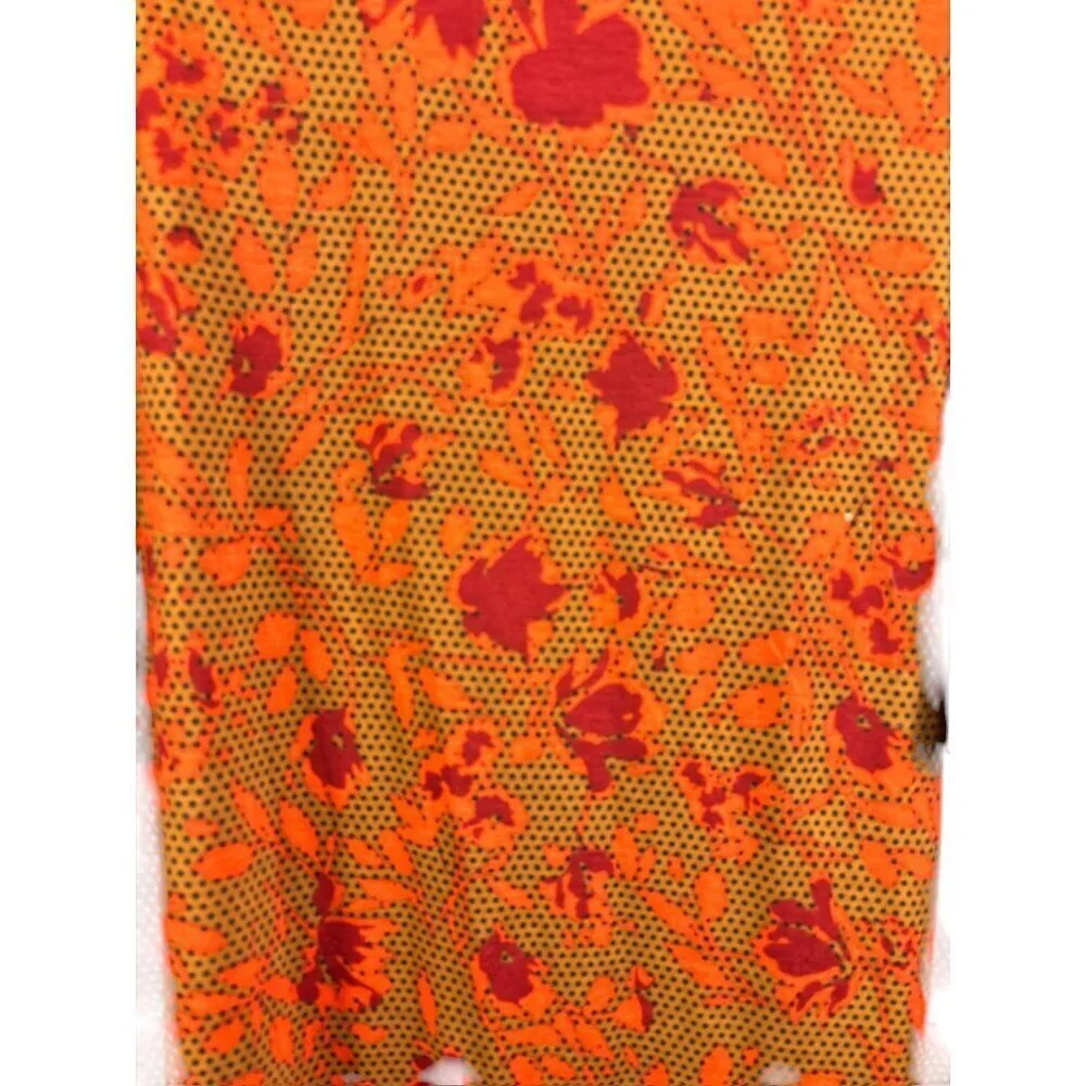 LulaRoe Irma Women's Orange Floral Top - Picture 2 of 6